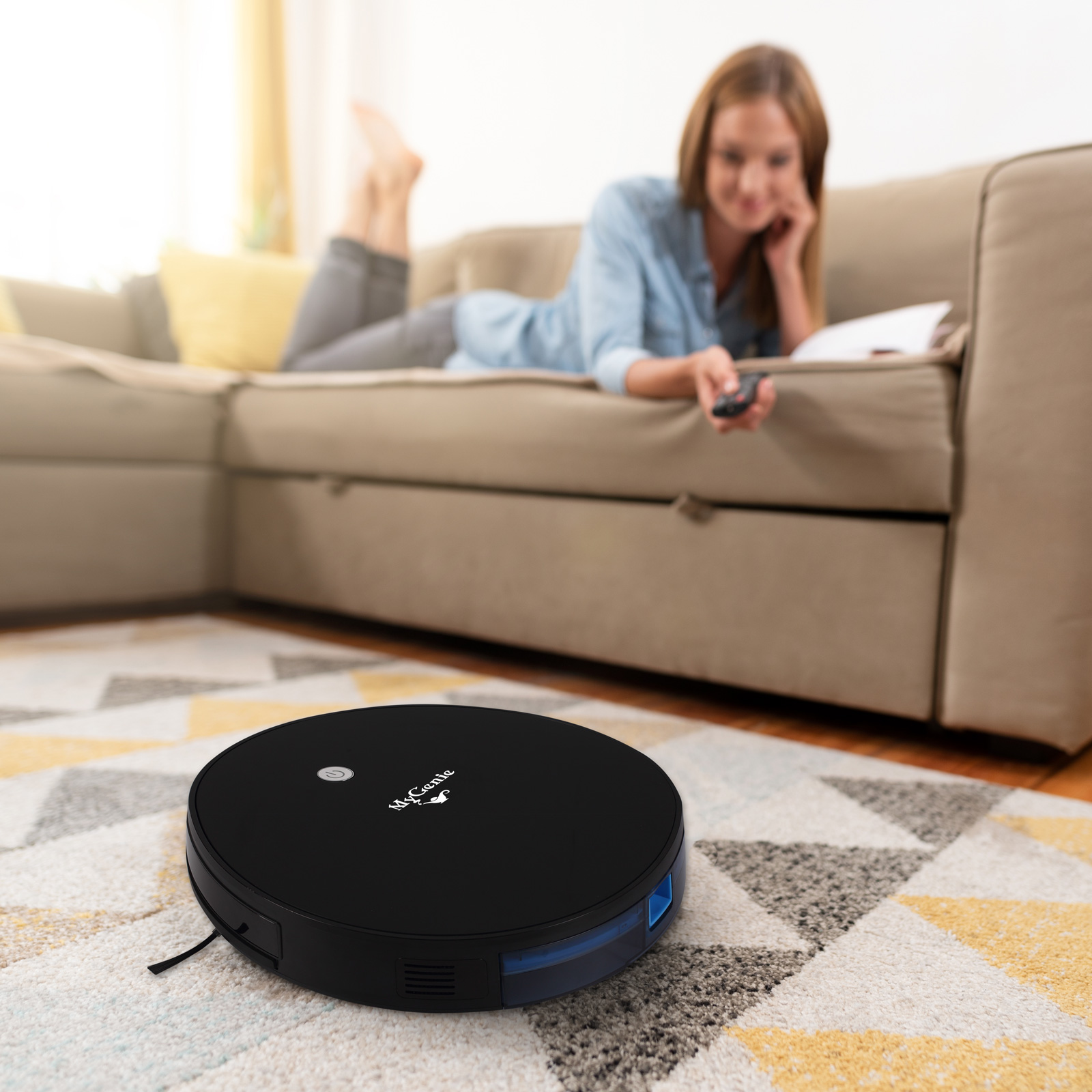 My Genie Xsonic Robotic Vacuum Cleaner - Black - Image 6