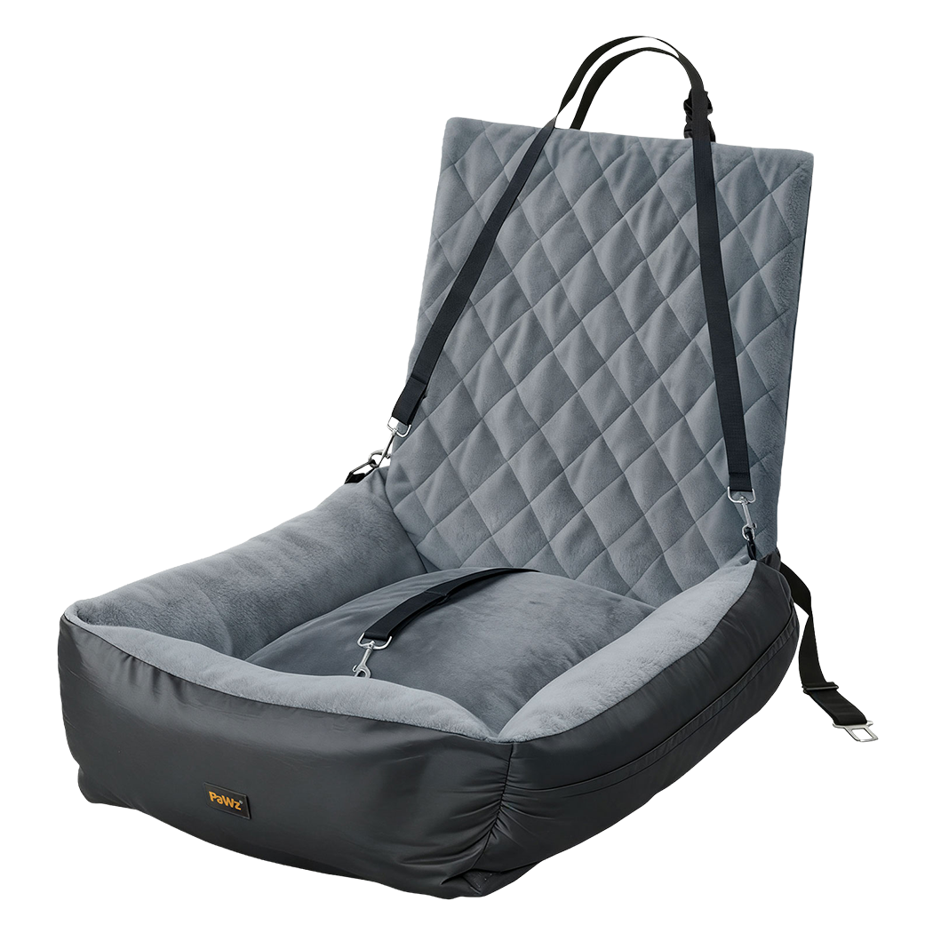 Pawz Pet Car Seat Dog Seat Travel Safety Booster Grey - Image 9