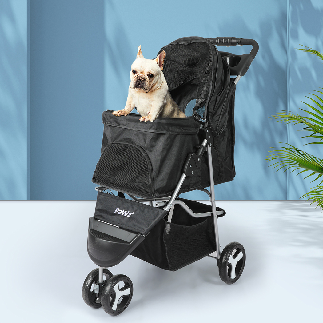 PaWz Large Pet Stroller Dog Cat Carrier Black - Image 8
