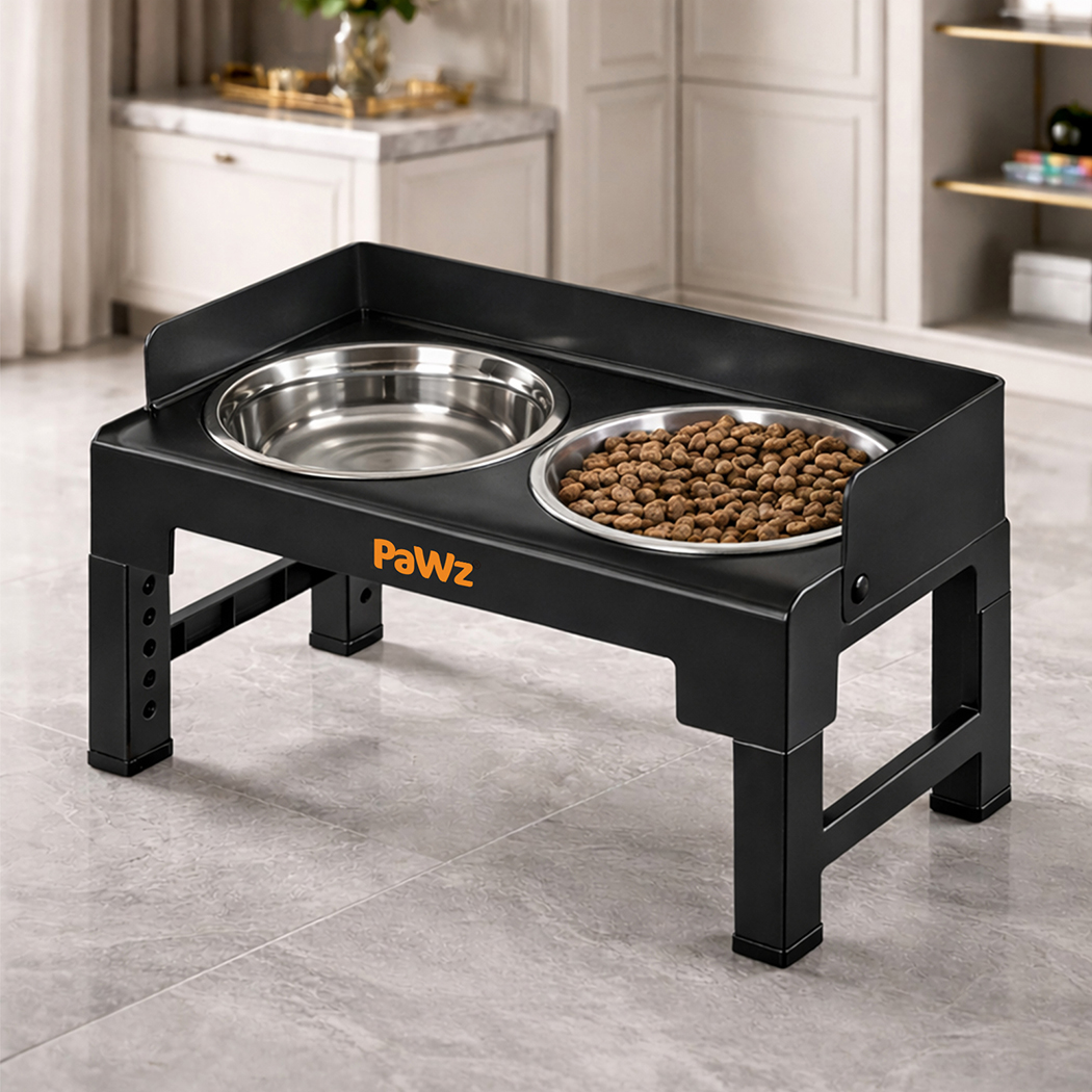 Pawz Elevated Dog Bowls Pet Feeder 6 Height Adjustable Raised Food Water Large - Image 8