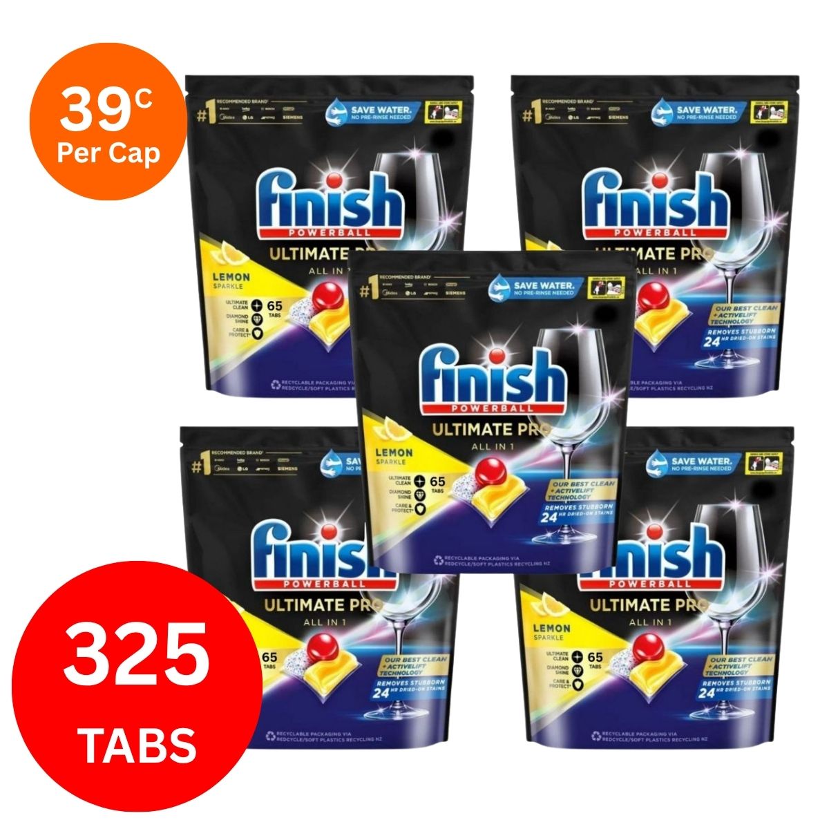 Finish Ultimate Pro x 325 Lemon Dishwasher Tablets