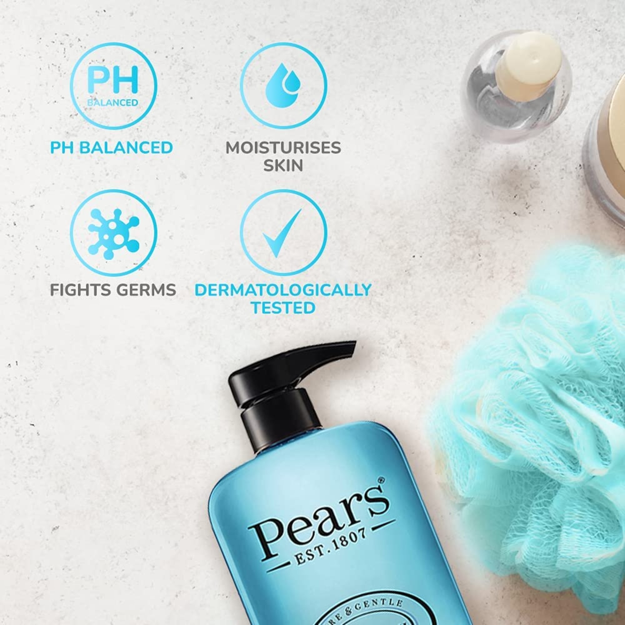 Pears Body Wash for Glowing Skin with Mint Extract 500mL - Image 3