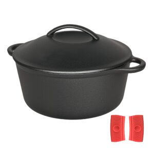 Pawz 6.6L Cast Iron Dutch Oven Heavy Duty Casserole Pot