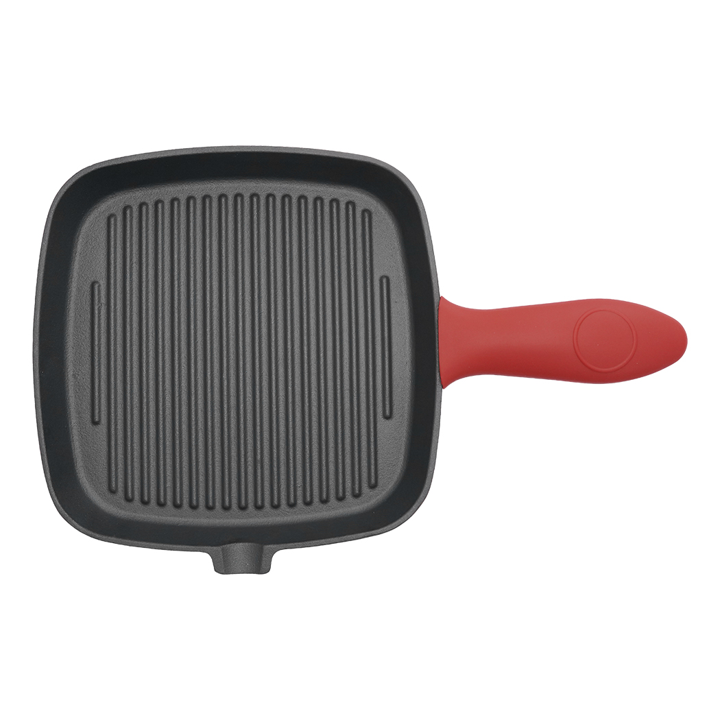 Toque Cast Iron Square Grill Pan with Spouts Cookware - Image 2