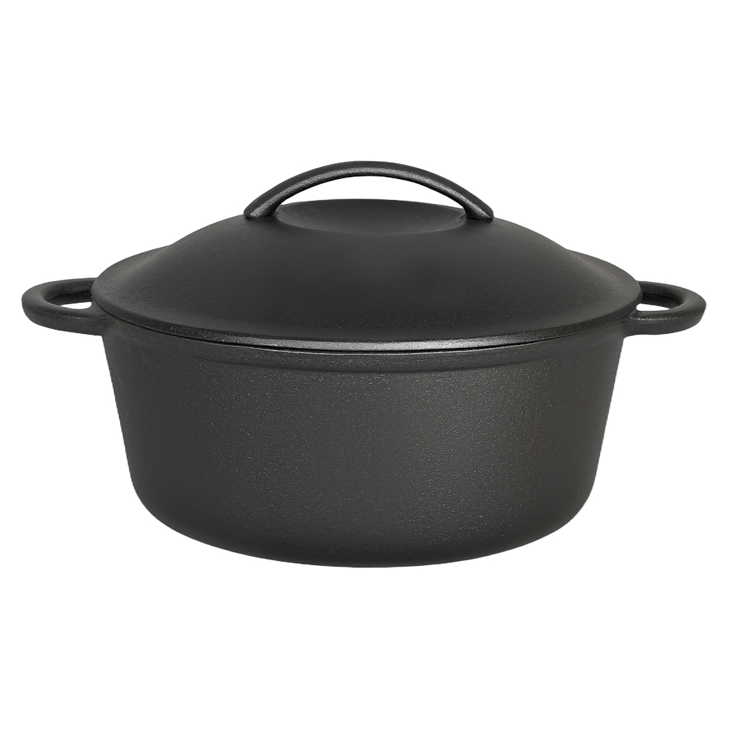 Pawz 6.6L Cast Iron Dutch Oven Heavy Duty Casserole Pot - Image 2