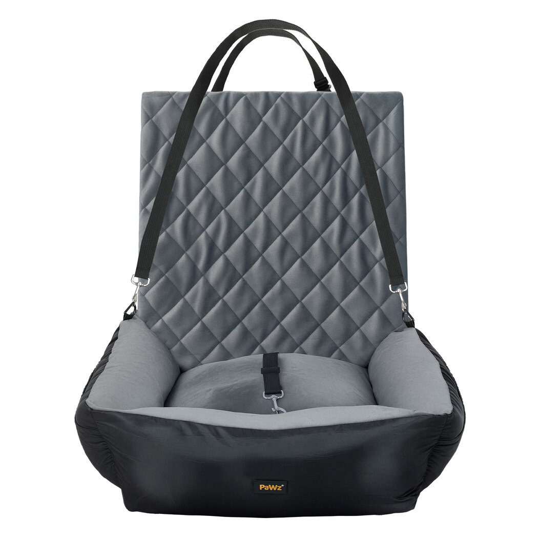 Pawz Pet Car Seat Dog Seat Travel Safety Booster Grey - Image 2