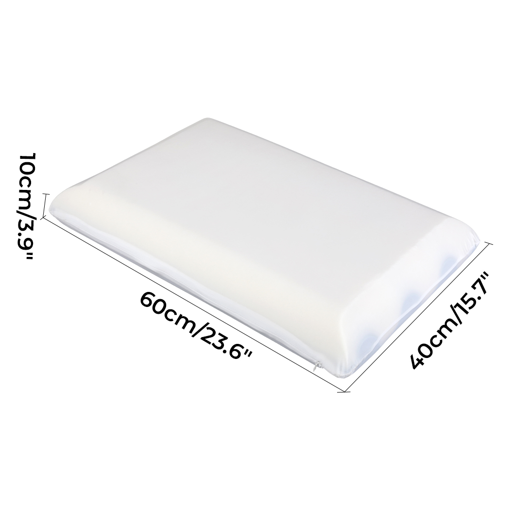 Dreamz Memory Foam Pillow Double Sided Soft Pillowcase Neck Shoulder Support - Image 3
