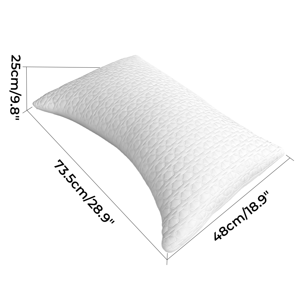 Dreamz Memory Foam Adjustable Pillow Neck Pain Relief Cooling Side Sleeper - Image 3