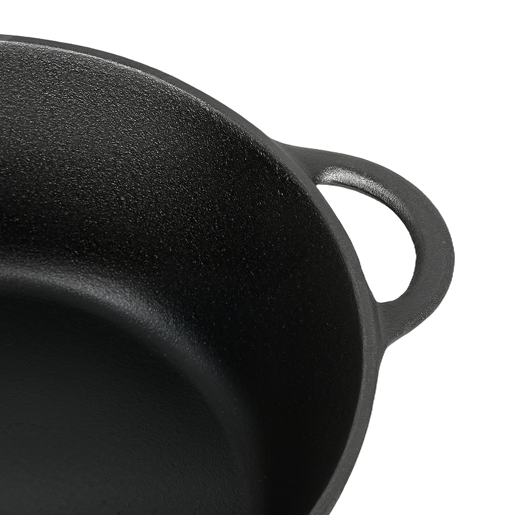 Pawz 6.6L Cast Iron Dutch Oven Heavy Duty Casserole Pot - Image 4