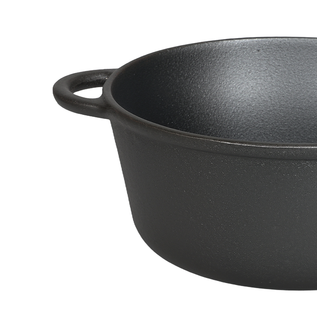 Pawz 6.6L Cast Iron Dutch Oven Heavy Duty Casserole Pot - Image 5
