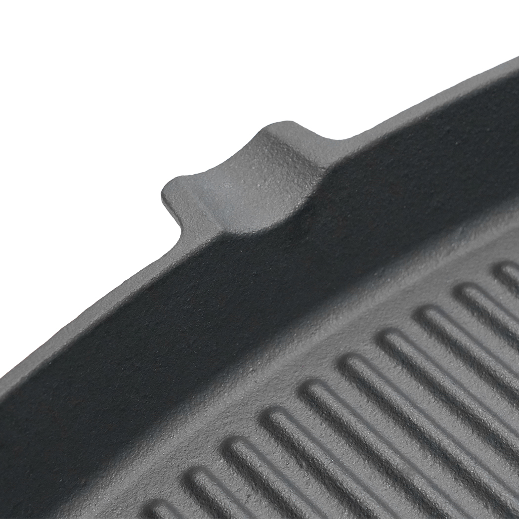 Toque Cast Iron Square Grill Pan with Spouts Cookware - Image 6